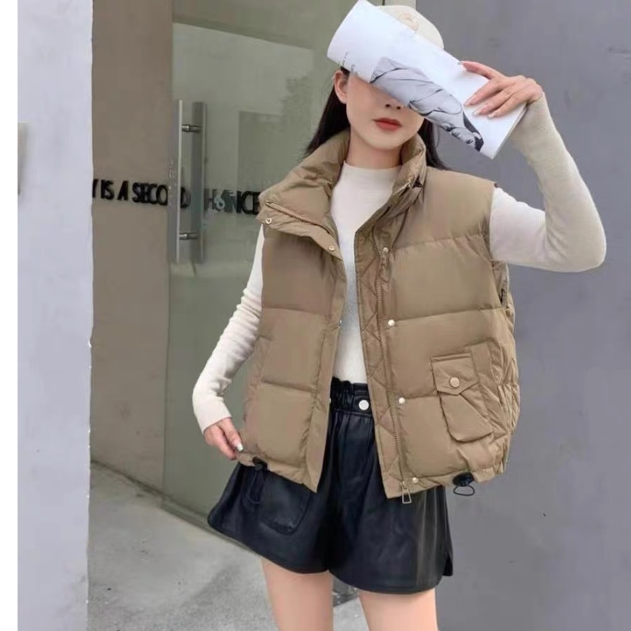 【英子（没有运费险）M8116秋冬马夹女士秋冬简约马甲免烫外穿立领】