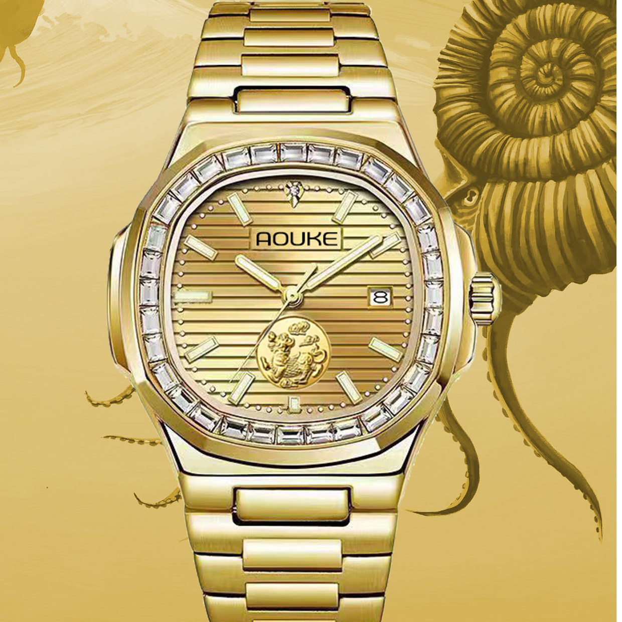 新款经典男士防水夜光男士全自动手表kk060