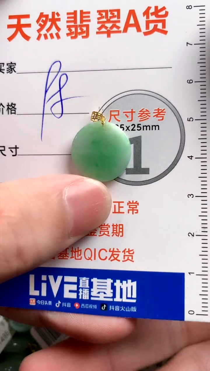 【闪购商品】翡翠颈饰18K金镶嵌13005963