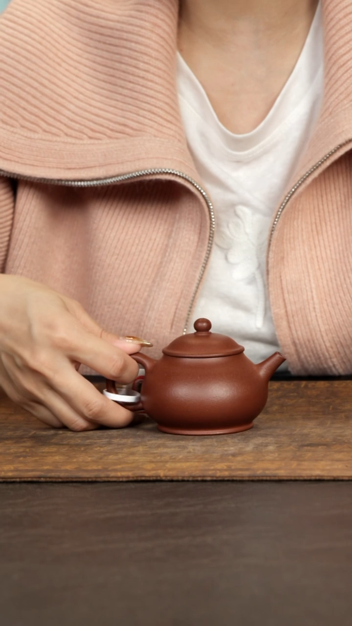 茶壶紫砂矮潘清水泥140cc