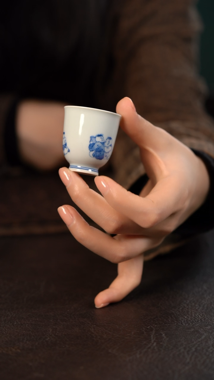 【闪购商品】杯聚澜堂童子看书小闻香杯