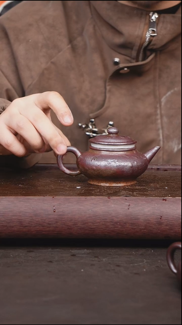 茶壶紫砂柴烧 壶