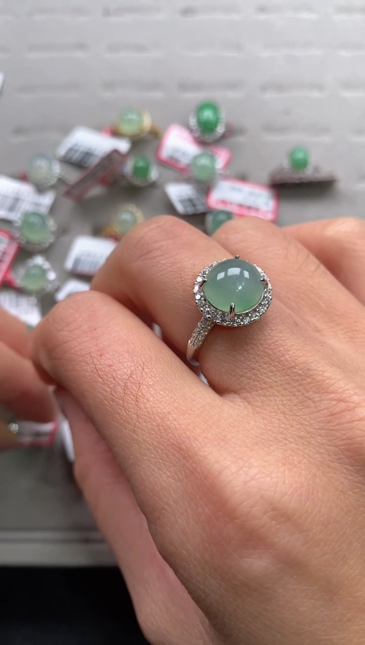 【闪购商品】翡翠戒指银S925镶嵌111111--1