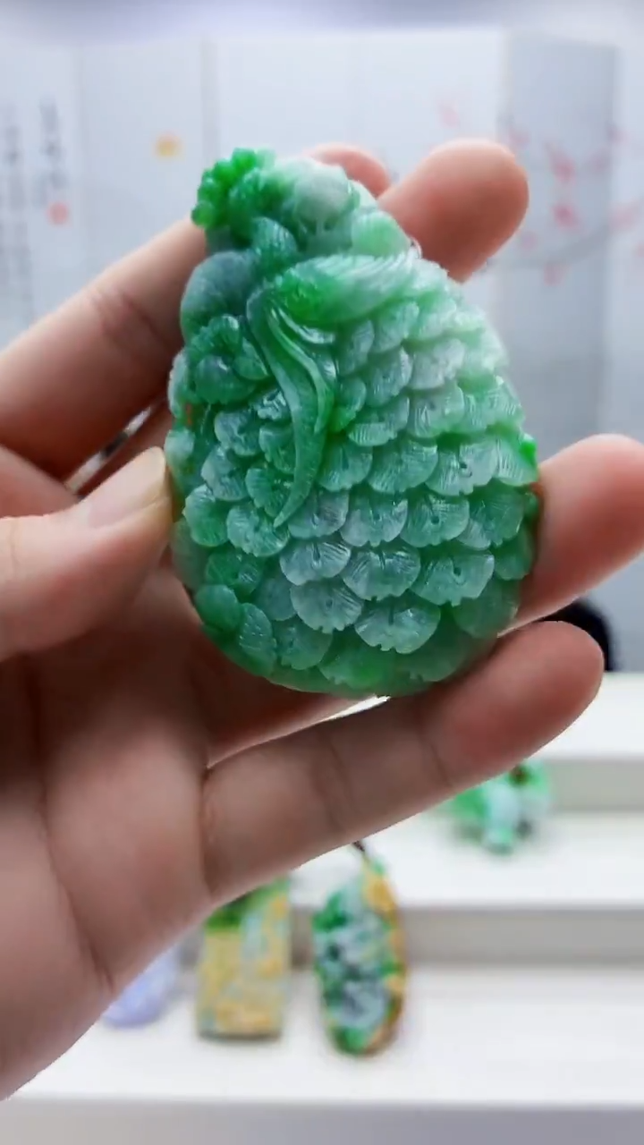 未镶嵌定制翡翠5145bb-毛货挂件66