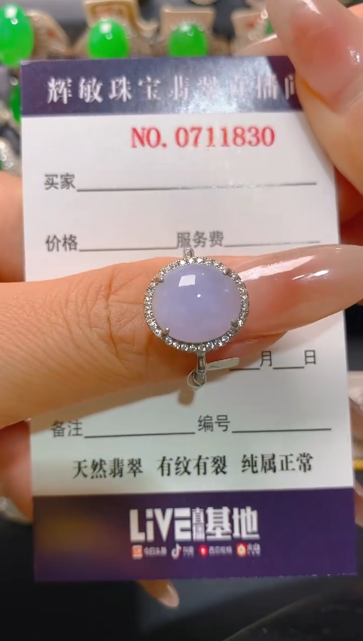 【闪购商品】翡翠耳饰银S925镶嵌天然A货翡翠1