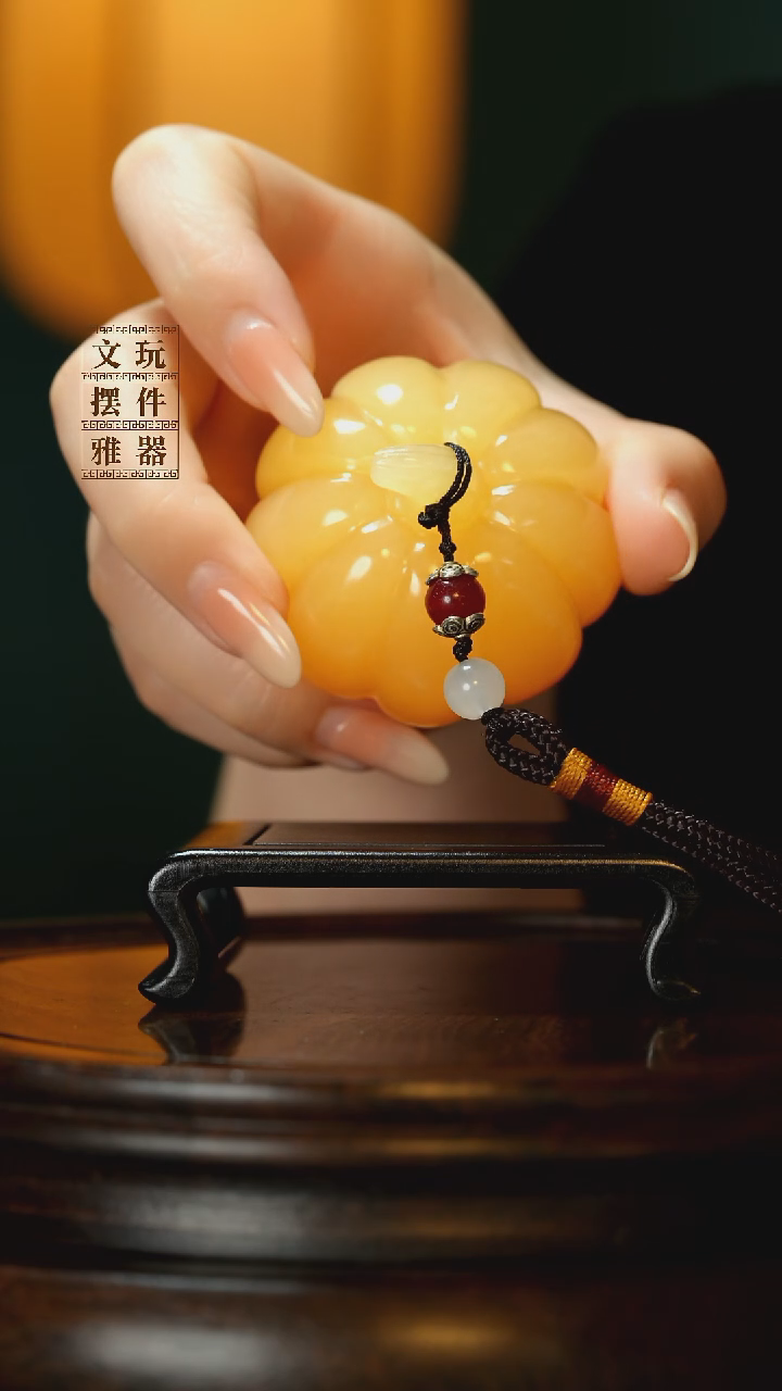 玉《福瓜》手把件摆件