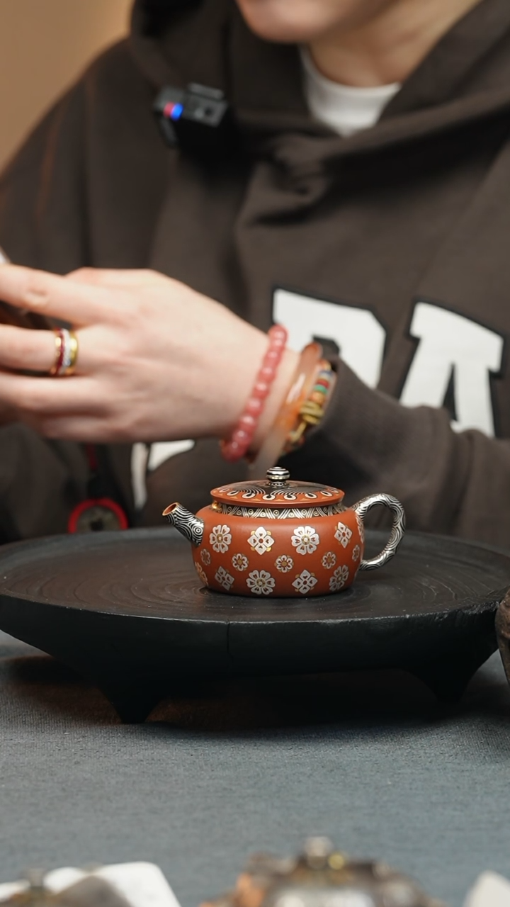 【闪购商品】紫砂茶壶五堂 老花桑扁