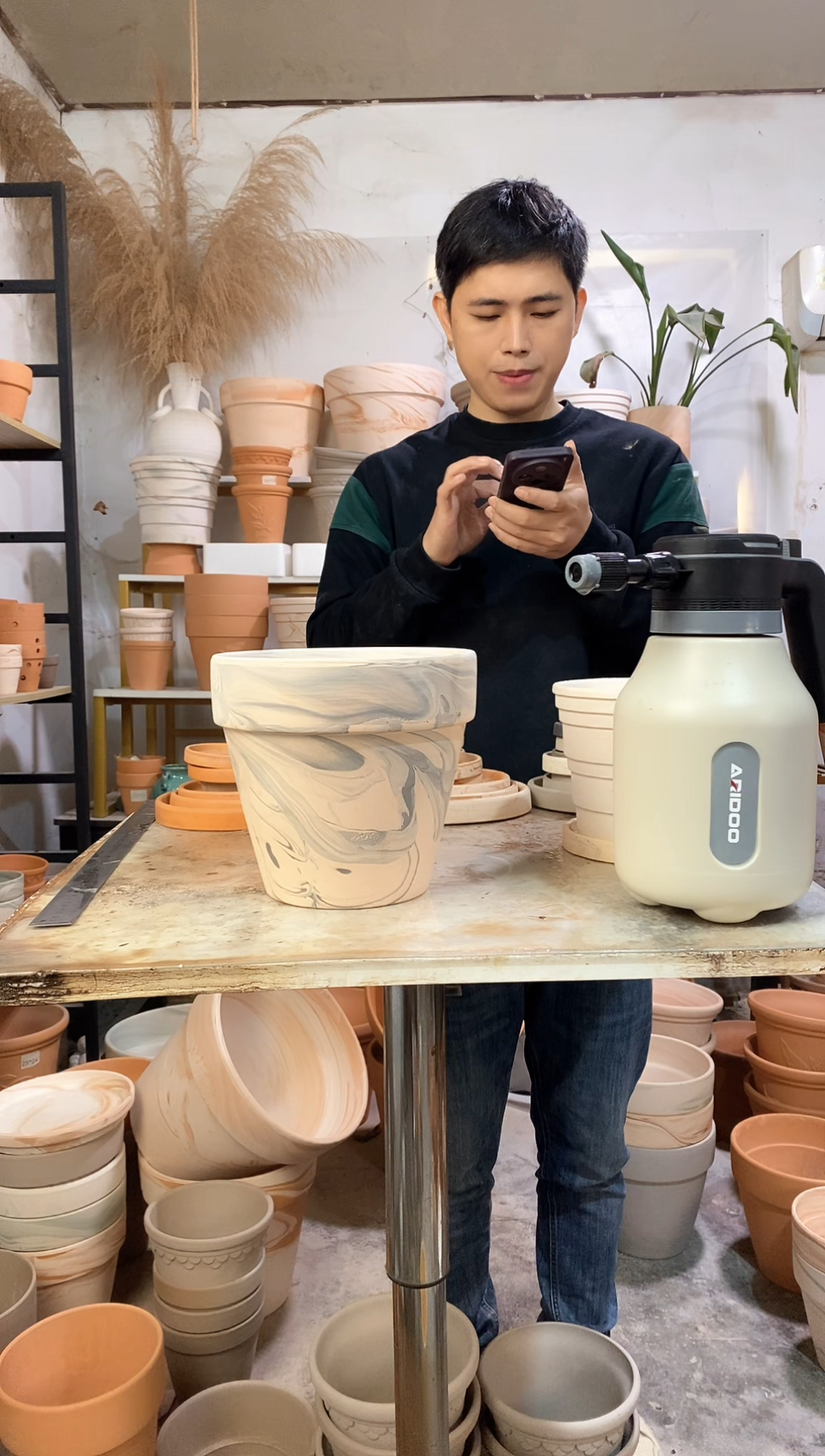 20*18灰白陶 1盆无托