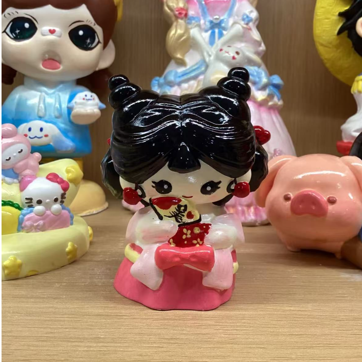 精品石矶娘娘香薰石膏娃娃涂色儿童情侣绘画涂鸦玩具家庭摆件