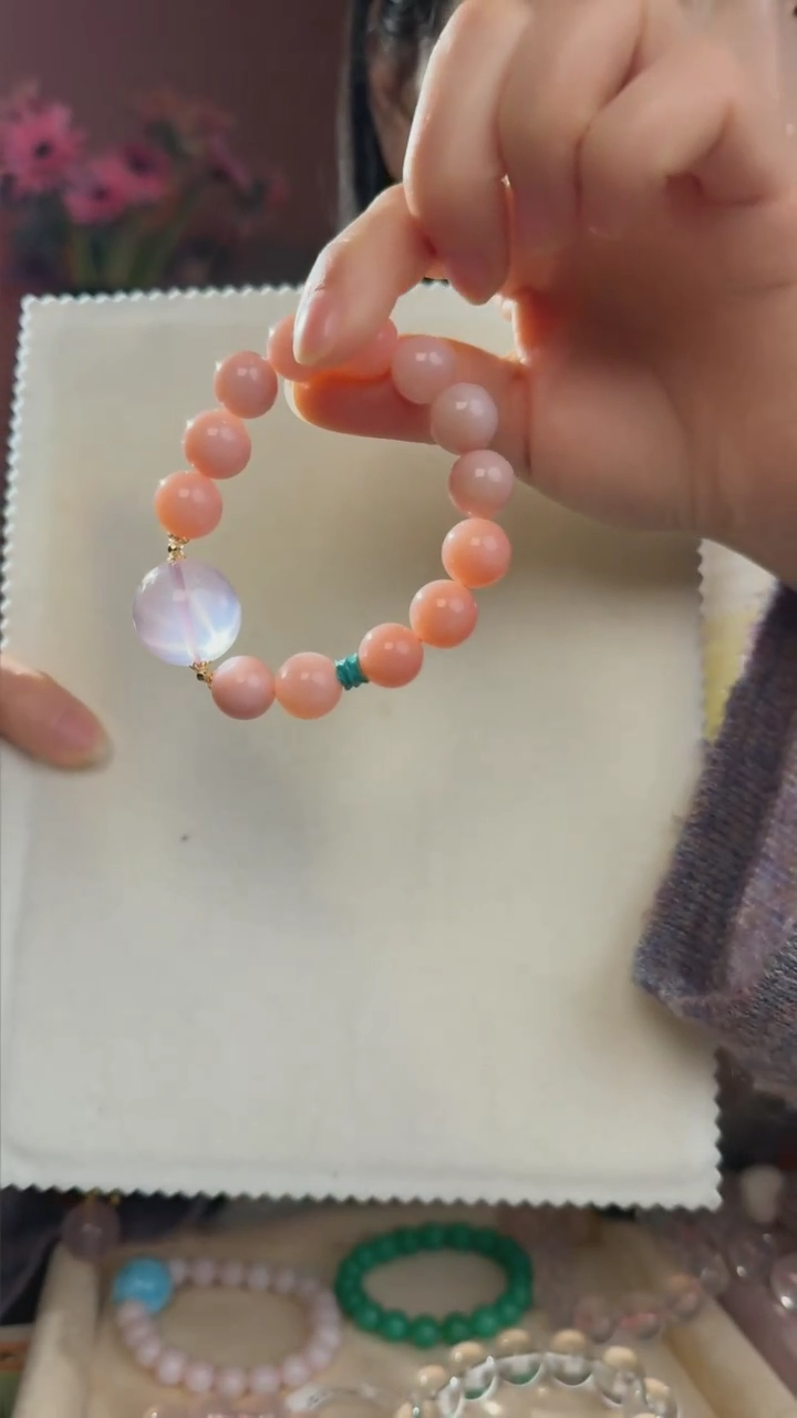 【闪购商品】水晶吊坠(不含链)未镶嵌天然粉水晶吊坠赠项链