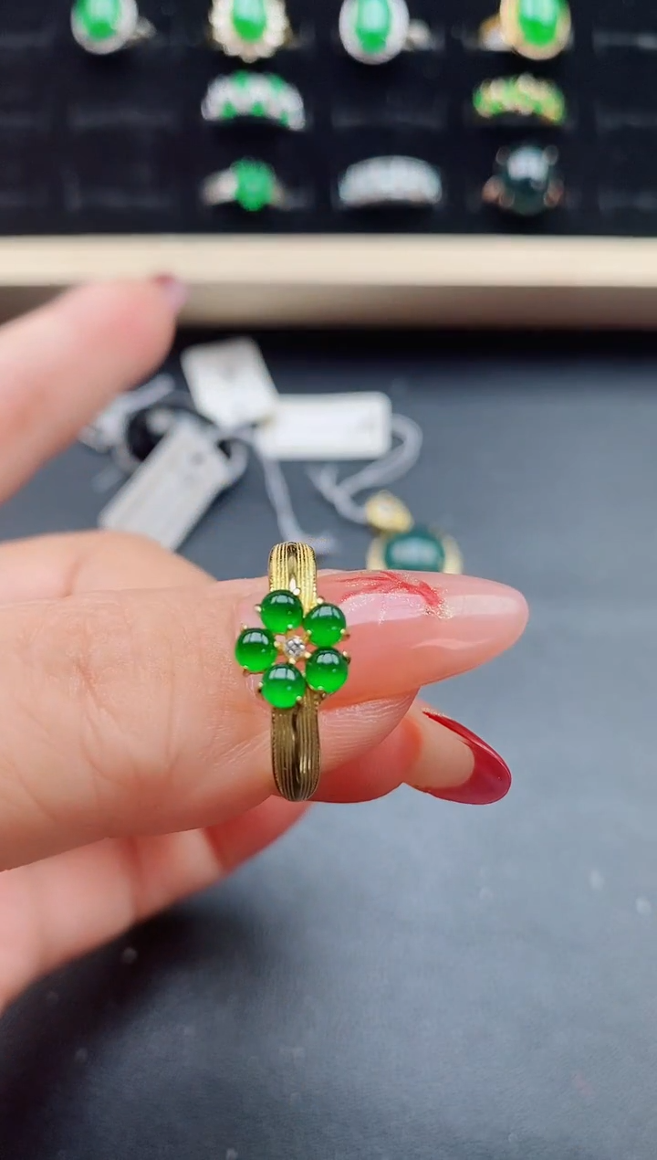 【闪购商品】翡翠戒指银S925镶嵌321321