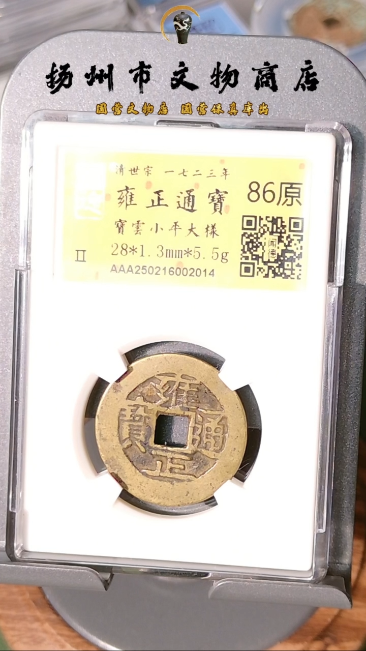 铜雍正通宝宝云大样