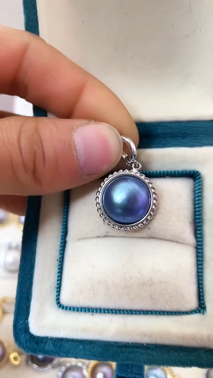 合金吊坠(不含链)拼合珍珠（马贝珠）15