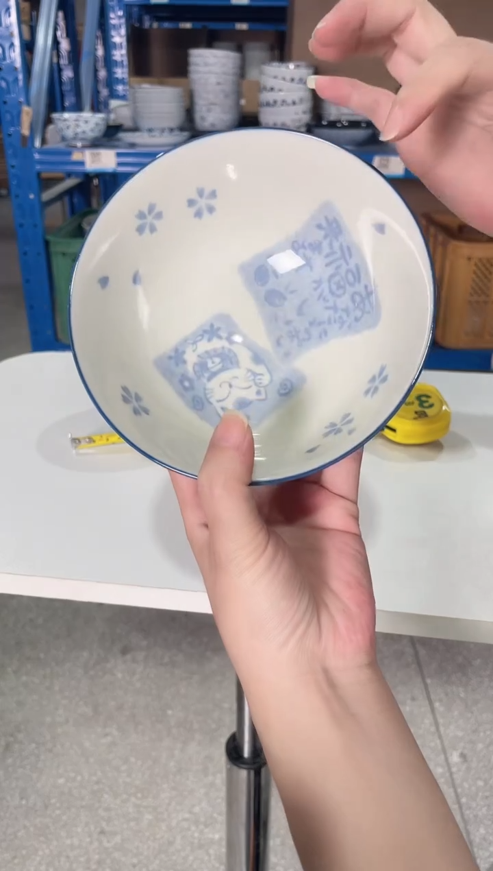 陶瓷招财猫5.5英寸碗