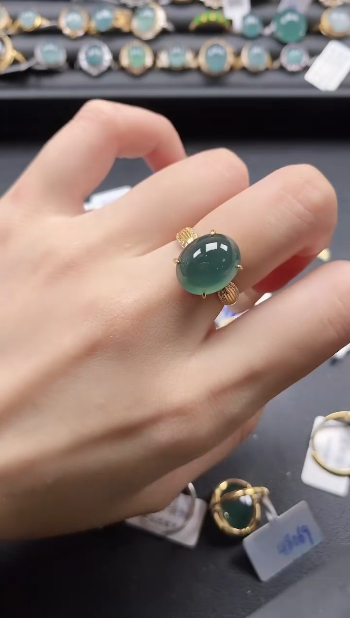【闪购商品】翡翠戒指银S925镶嵌11111