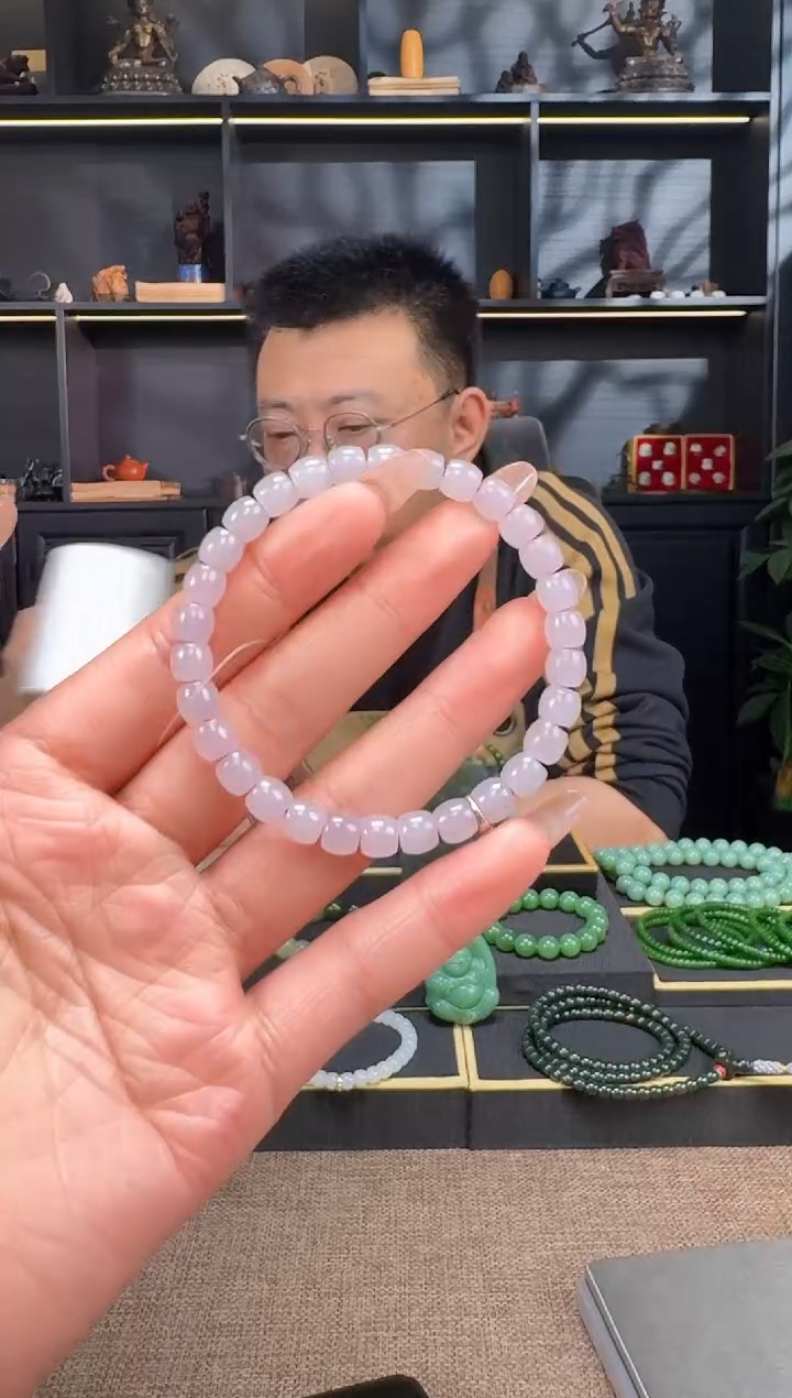 【闪购商品】和田玉1未镶嵌7mm烟紫极致手串