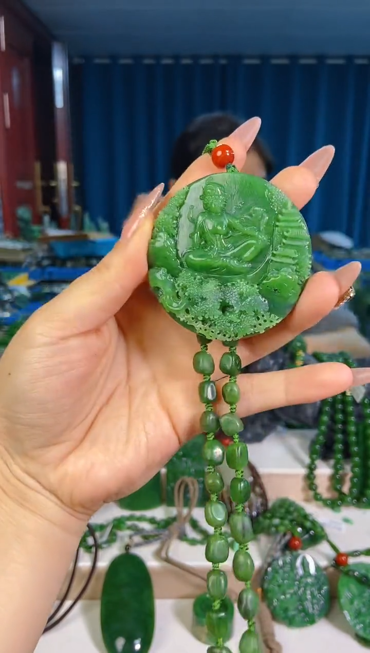 和田玉未镶嵌挂件1