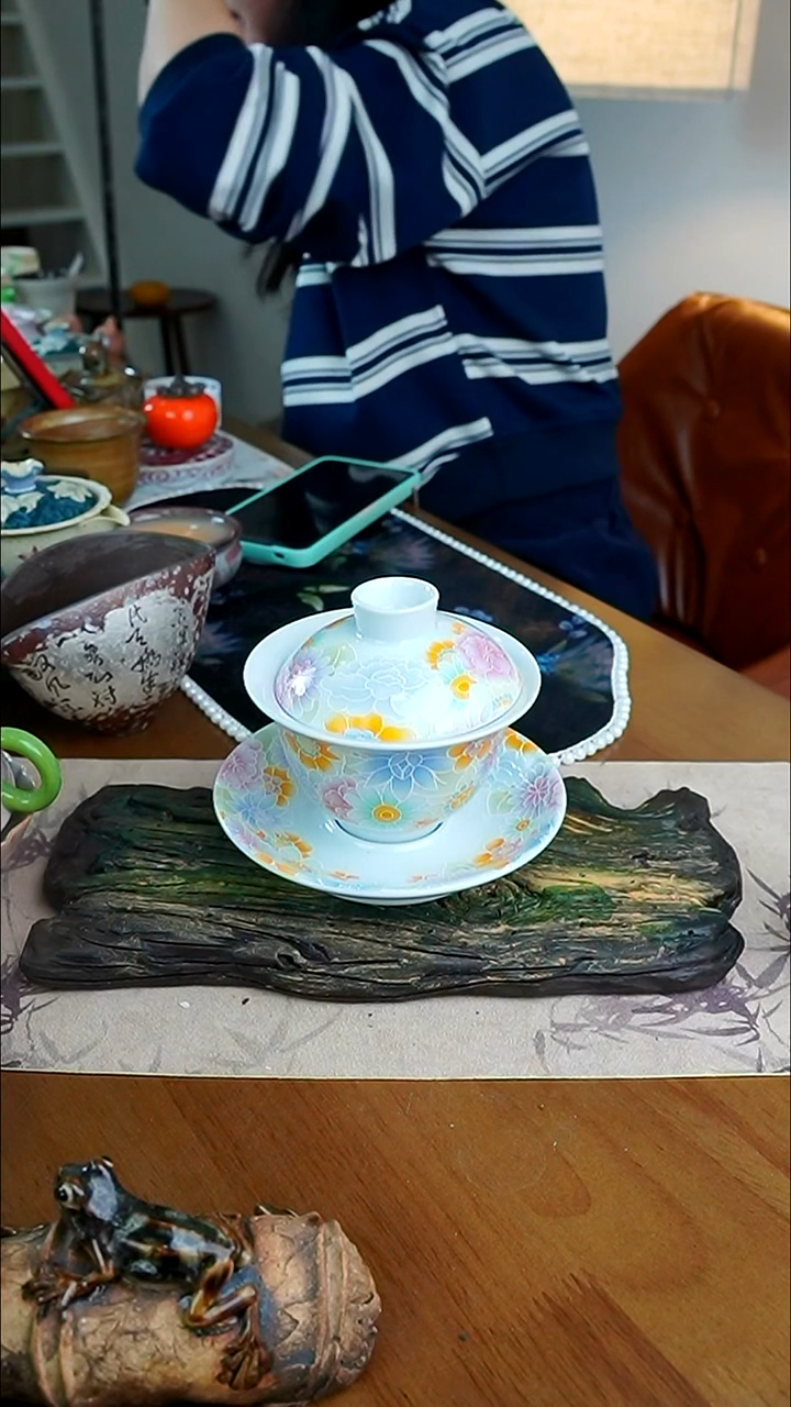 茶瓷物语万花盖碗