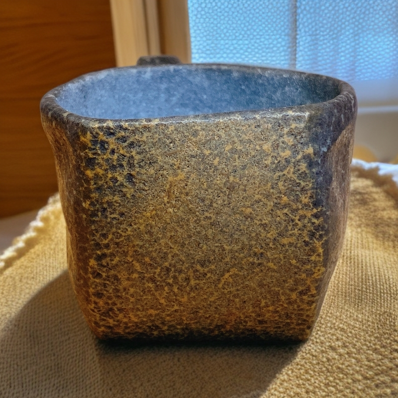 150cc孤品天然黄豹纹冰碛岩带把手工雕刻主人茶杯文化创意杯茶杯