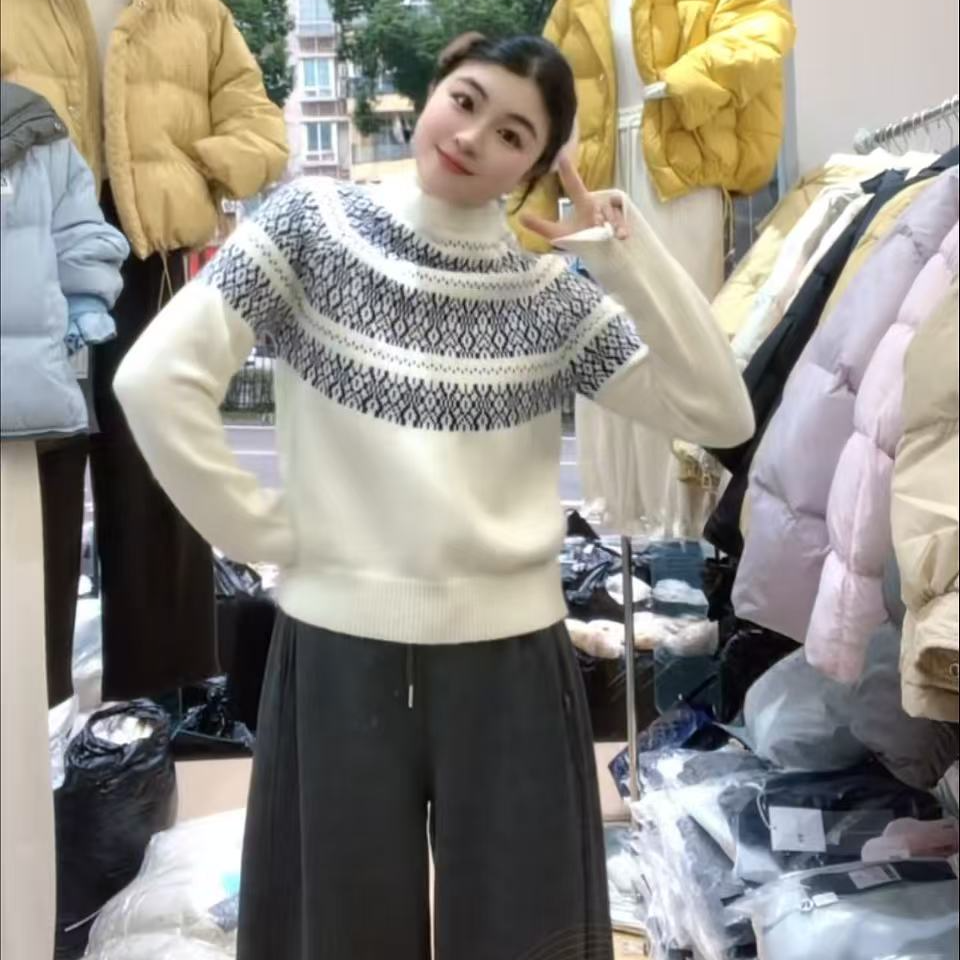雪糕不画韩系女装加厚款 时尚休闲针织秋冬