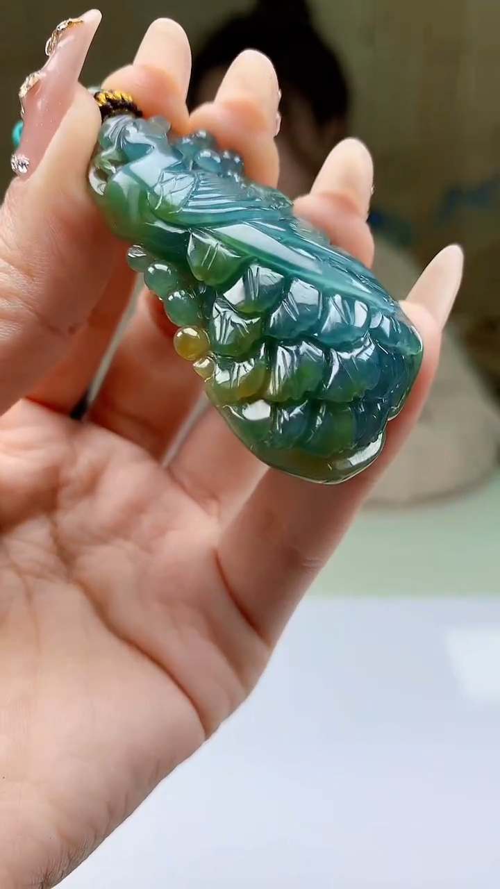 【闪购商品】定制翡翠未镶嵌4902ty-毛货挂件132