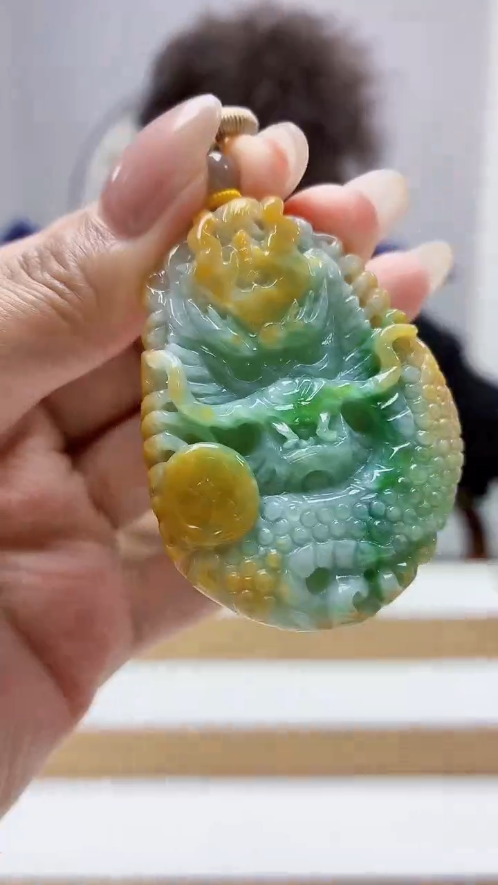 未镶嵌定制翡翠4688MM-毛货挂件61