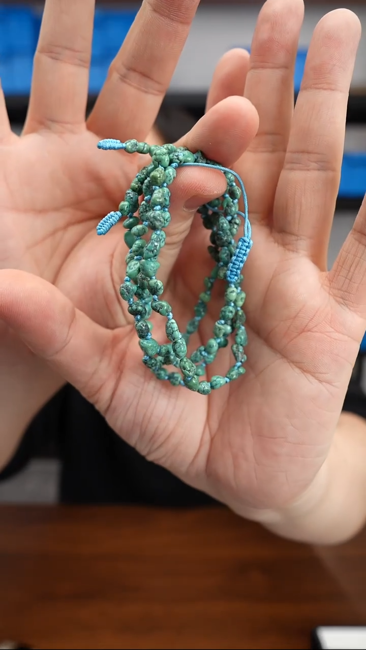 未镶嵌绿松石手串0102DL125随形手串