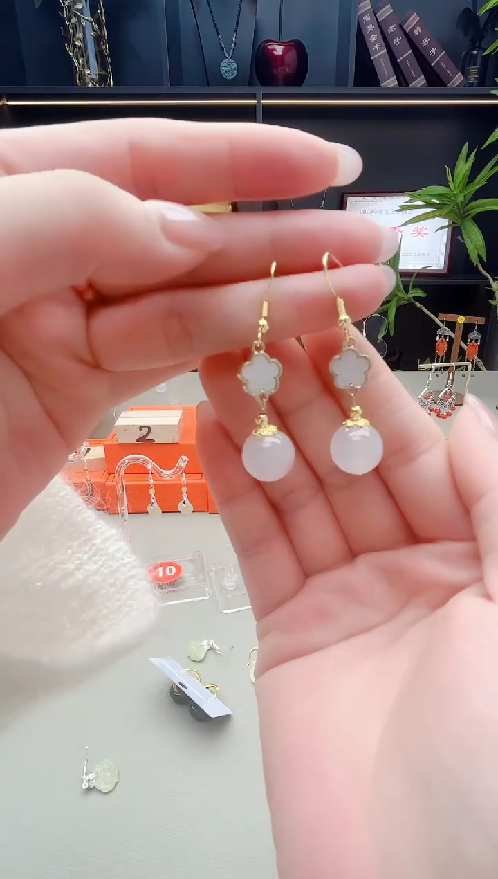 未镶嵌耳钉玛瑙/玉髓227