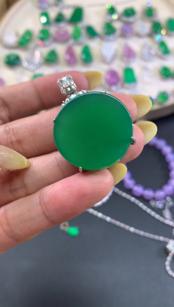 玛瑙/玉髓吊坠（不含链）银S925镶嵌 Z423多样性发货一件|550