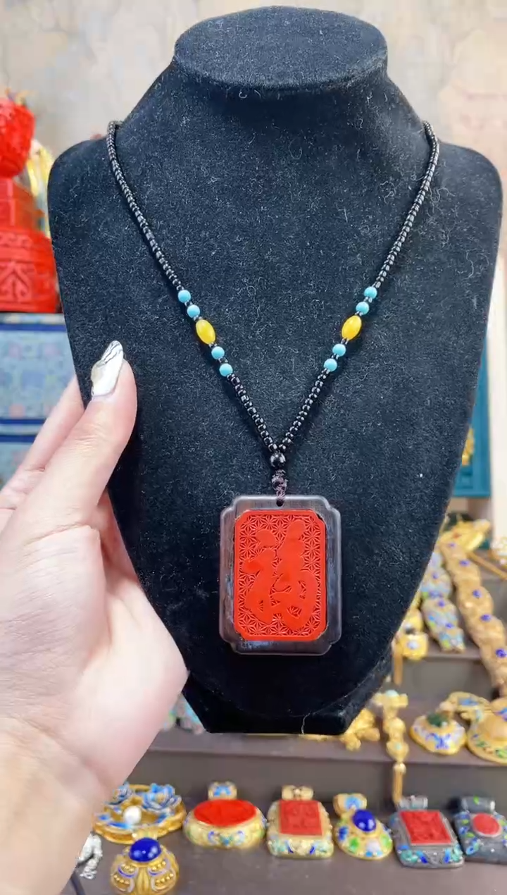 【闪购商品】非遗雕漆精品福字牌子