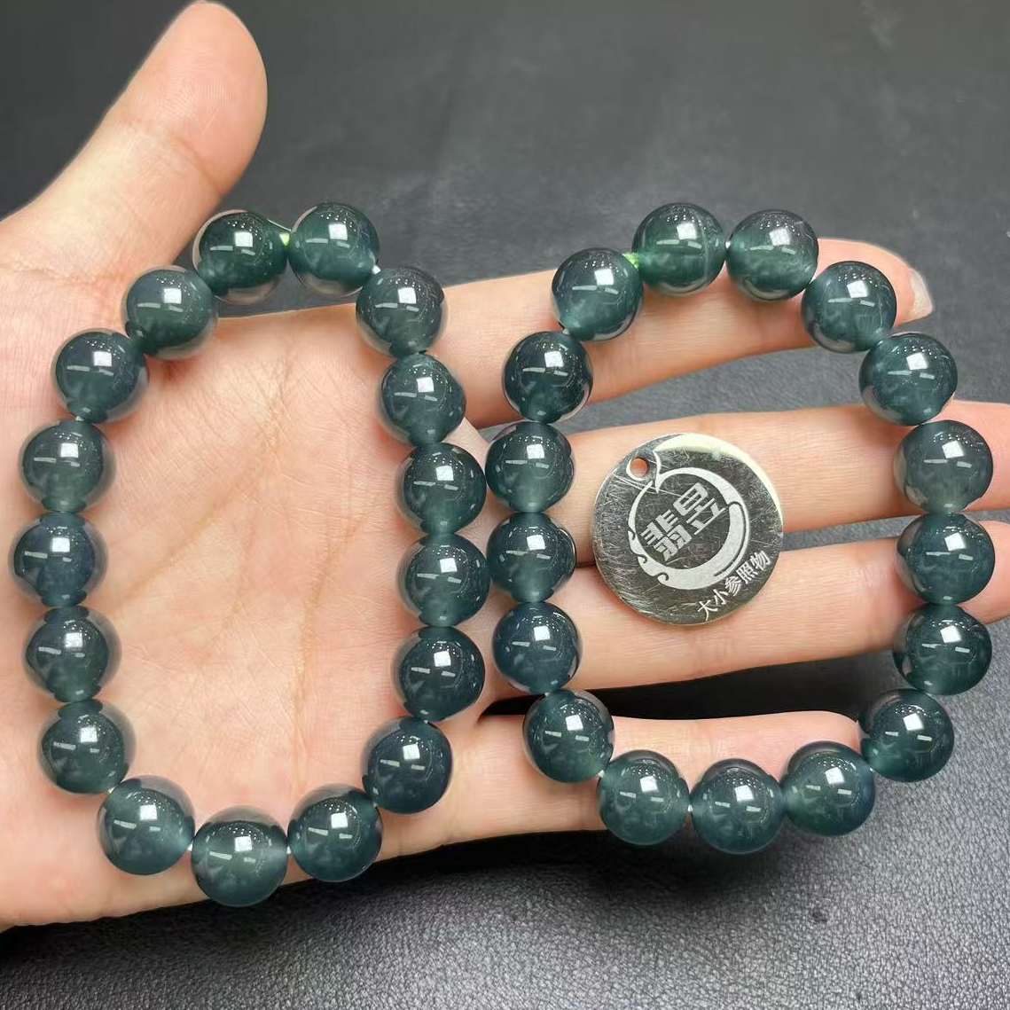 翡昱-N11-37334-711-天然A货翡翠手串/约11+/约17颗-多样性发其一