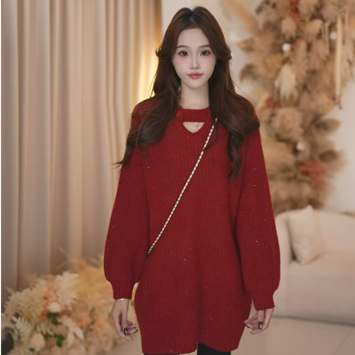 Basic House/百家好时尚休闲百搭宽松套头极简风毛衣B1385B5C0U2