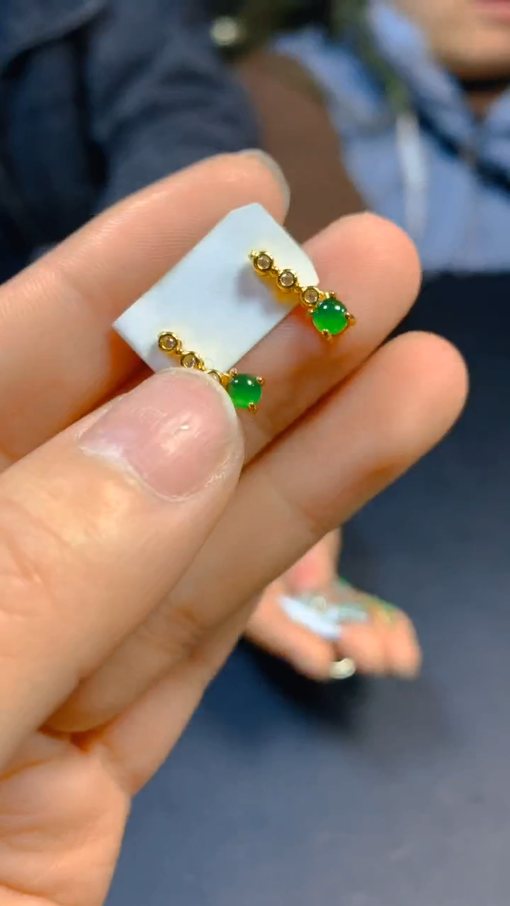 【闪购商品】翡翠耳饰未镶嵌0095537371多样性发一