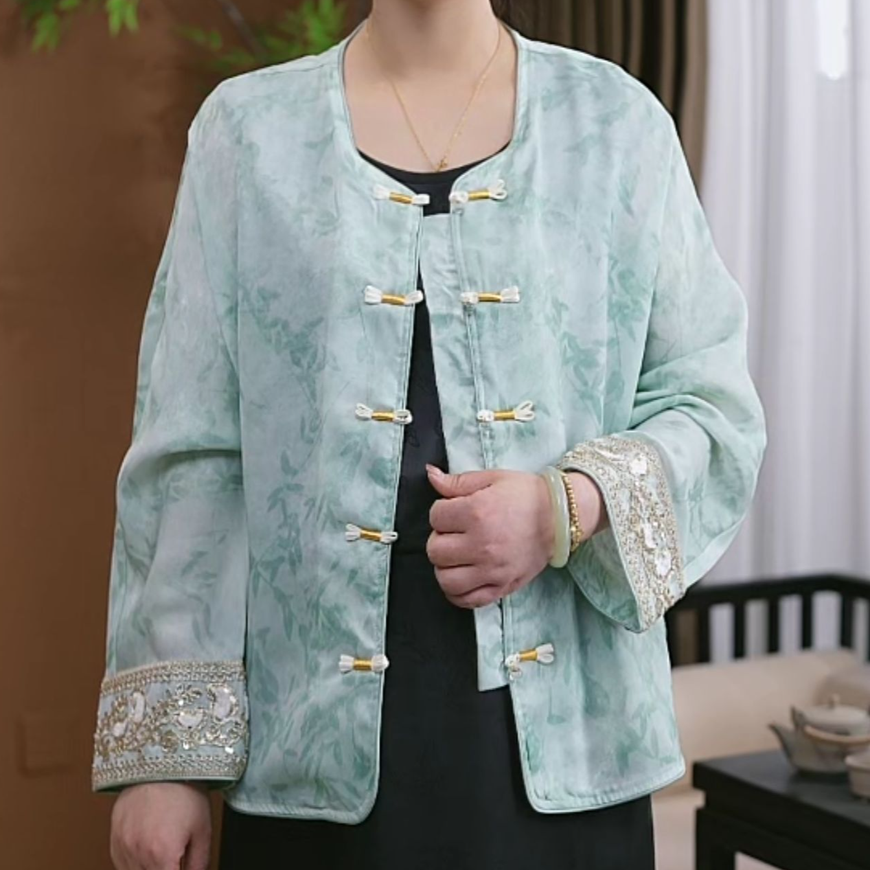【烟雨江南】新中式国风复古提花时尚外套显瘦气质春夏古风宽松