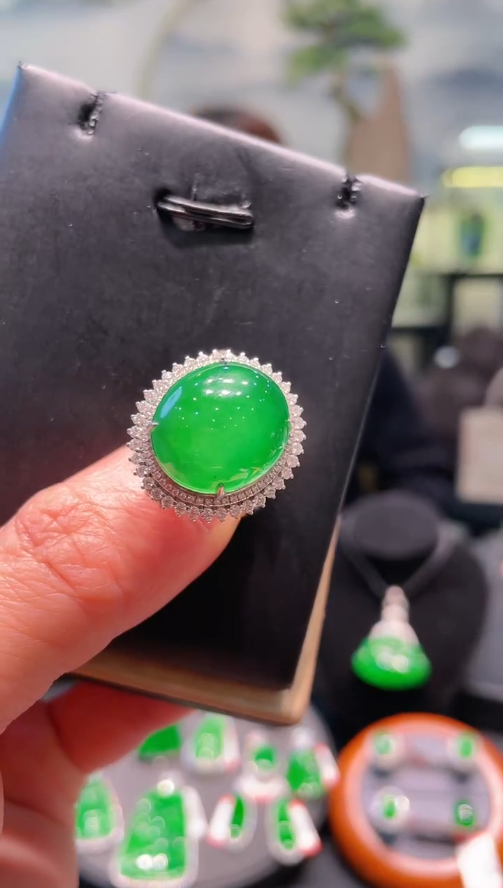 【闪购商品】翡翠颈饰18K金镶嵌A57两用