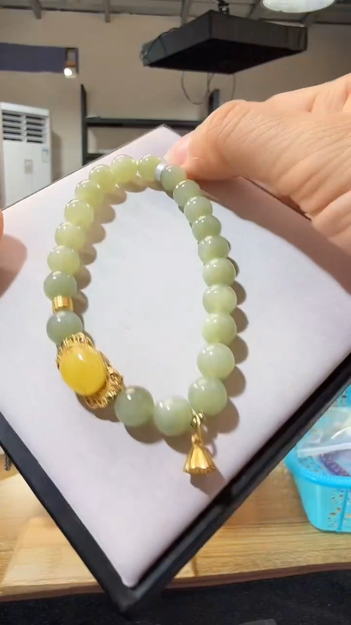 未镶嵌手链和田玉优0856 约7mm