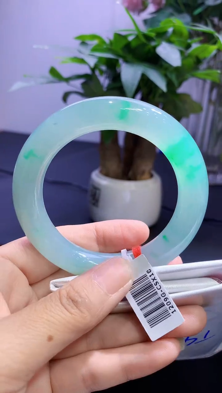 未镶嵌手镯翡翠翡翠手镯圈口55.8-t42 手镯定金2万卖价26万