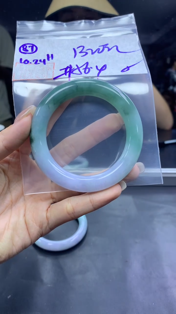 未镶嵌定制翡翠87圆条纹56.4+1320元+拍一发一