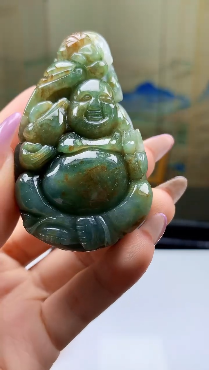 【闪购商品】定制翡翠未镶嵌4917ty-毛货挂件112