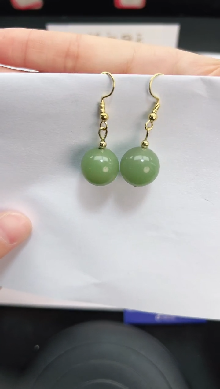 未镶嵌东陵石耳坠16岚钻微色差T