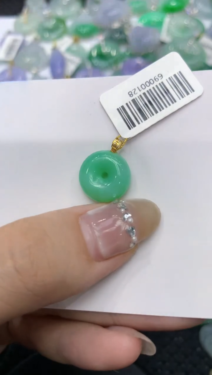 【闪购商品】翡翠颈饰18K金镶嵌222222222