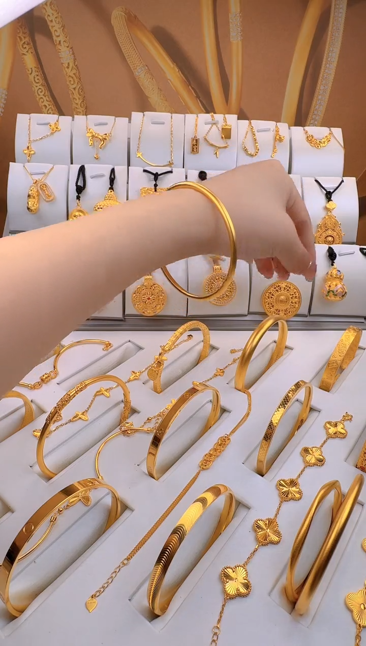 无足银古法素圈手镯  总重20g 外1.8g 58圈口