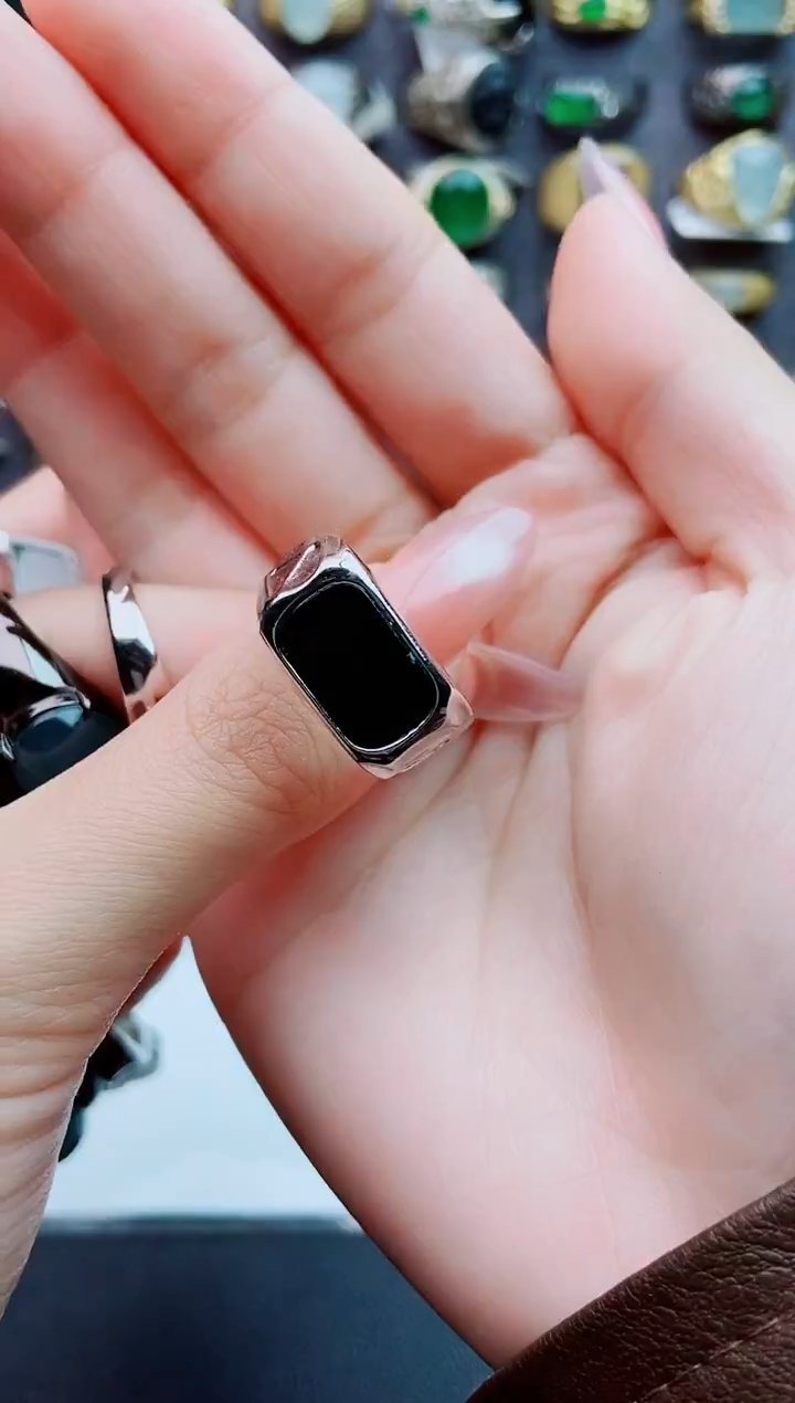 未镶嵌戒指翡翠天然翡翠男戒