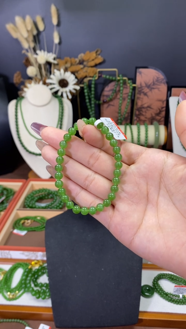 【闪购商品】和田玉（碧玉）颈饰未镶嵌6mm