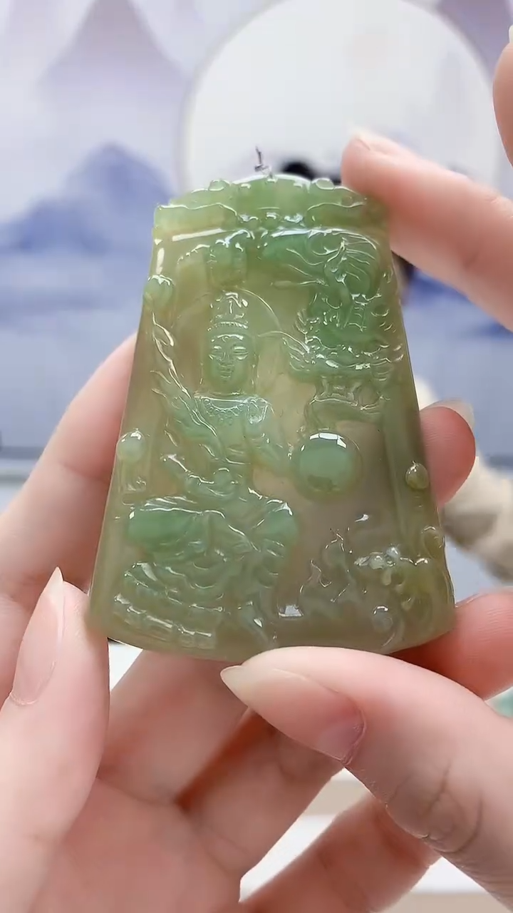 未镶嵌定制翡翠5160ry-毛货挂件9