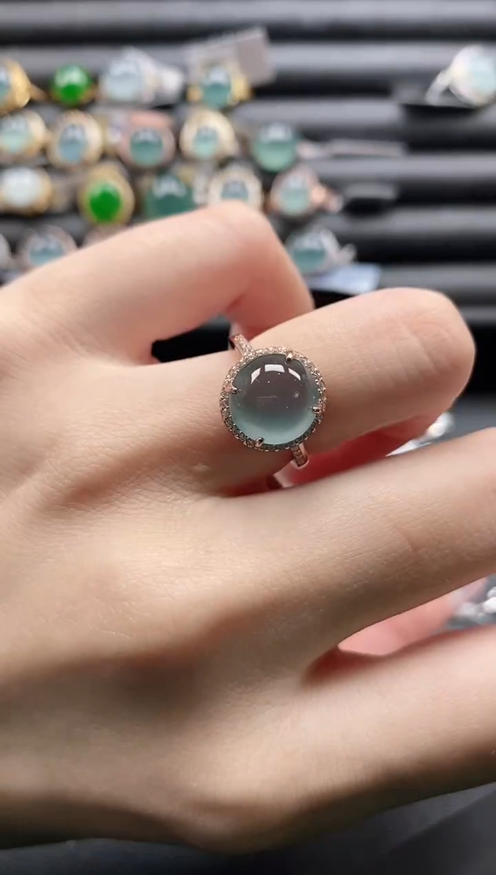 【闪购商品】翡翠戒指银S925镶嵌1111