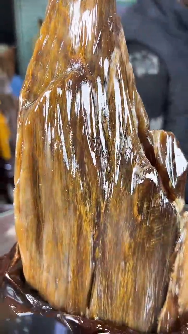 缅甸天然树化玉摆件