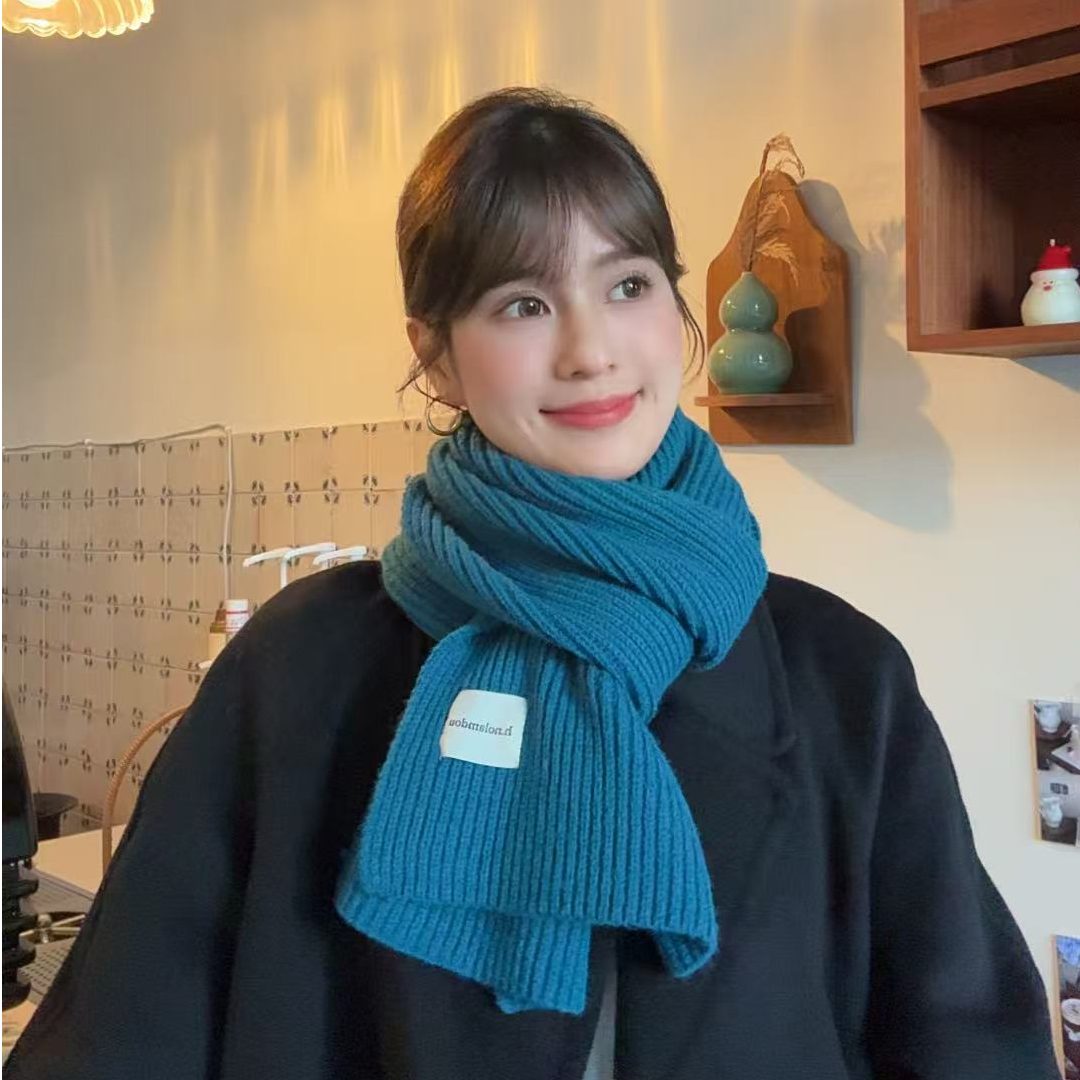 (B001-B200）2025新款围巾女冬季韩版百搭针织加厚围巾