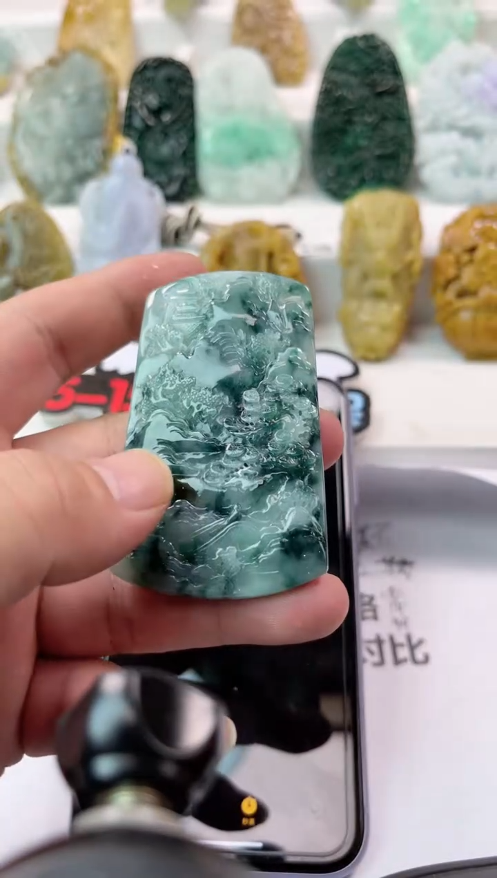 【闪购商品】翡翠颈饰未镶嵌山水