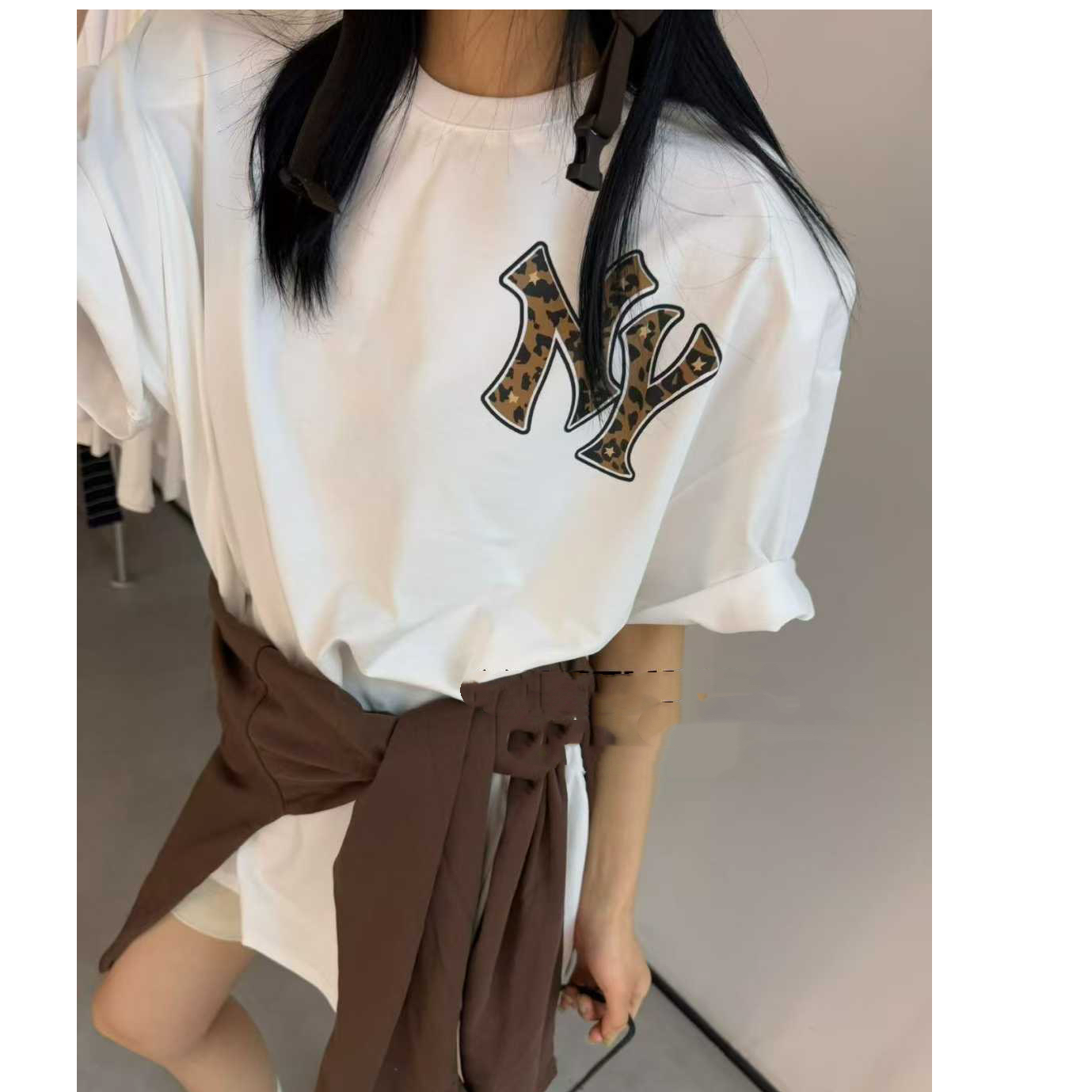 圆领ins短袖街头常规款宽松型宽松休闲T恤时尚小众